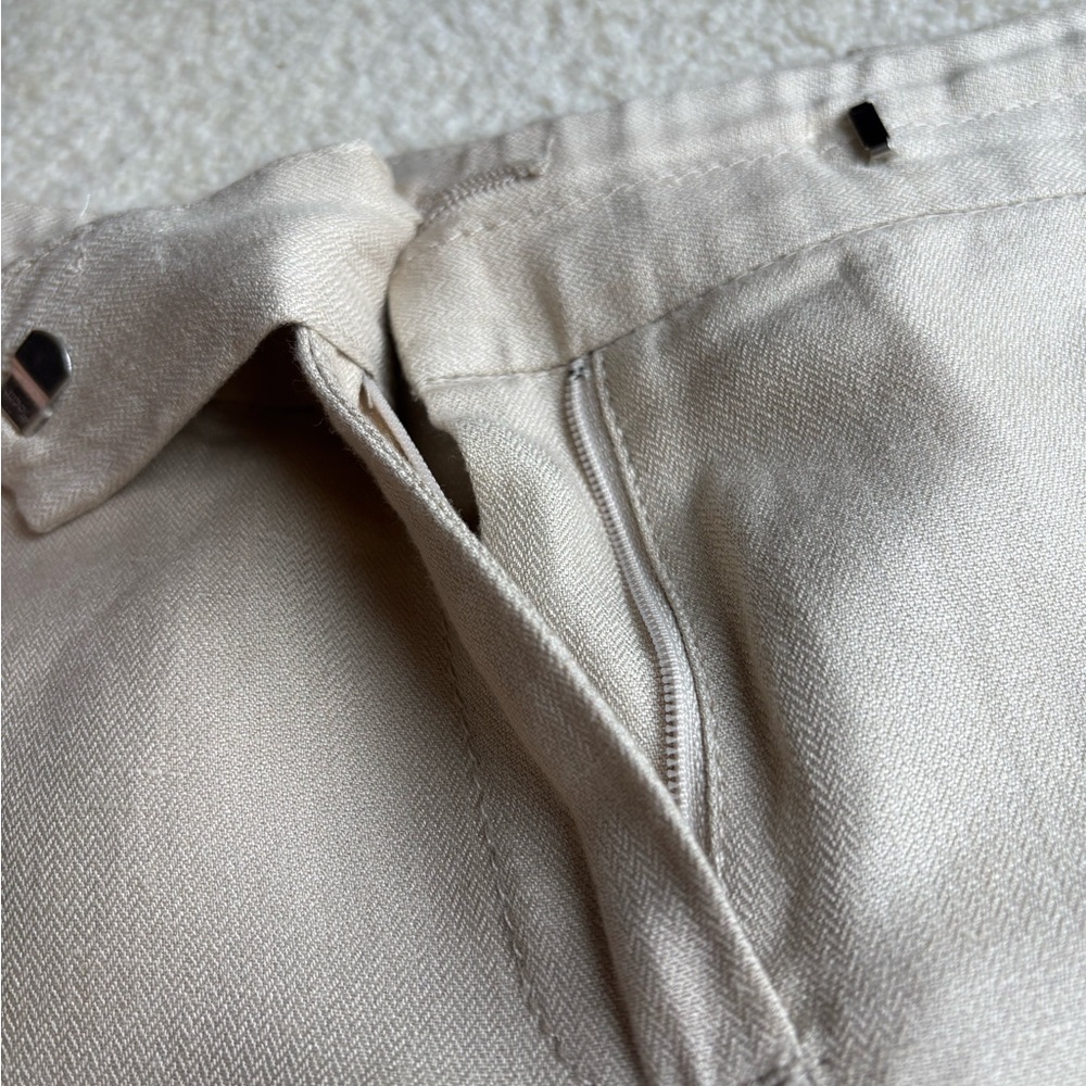 Vintage United Colors Of Benetton Cream Wide Leg Pants - Picture 8 of 12